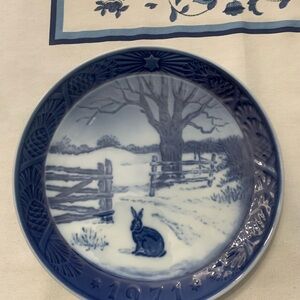 Royal Copenhagen Blue Winter Scene Plate
